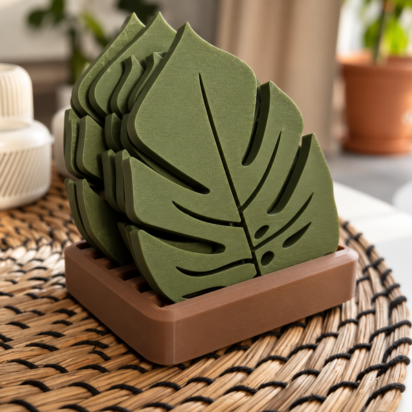 Набір підставок Monstera, зелений PC01 фото