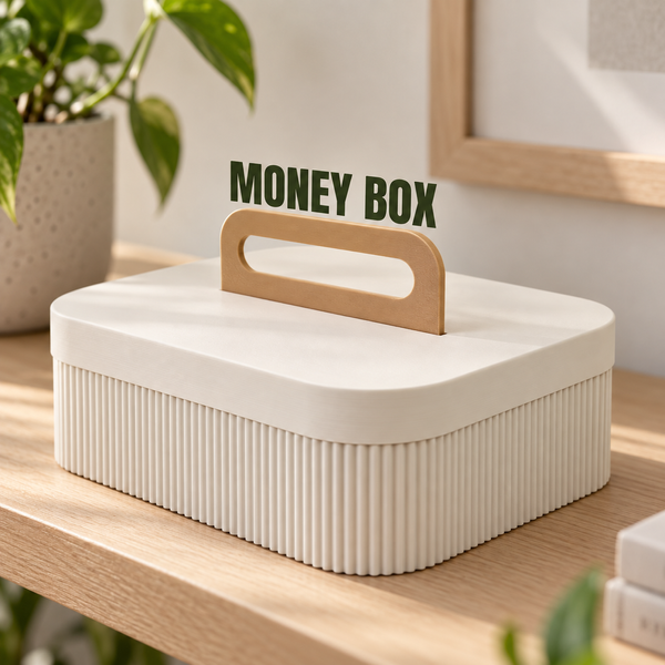 Скарбничка Money Box із кришкою та ручкою MB01 фото